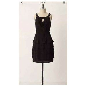 MAEVE Anthropologie Terasina Tiered Ruffle Black